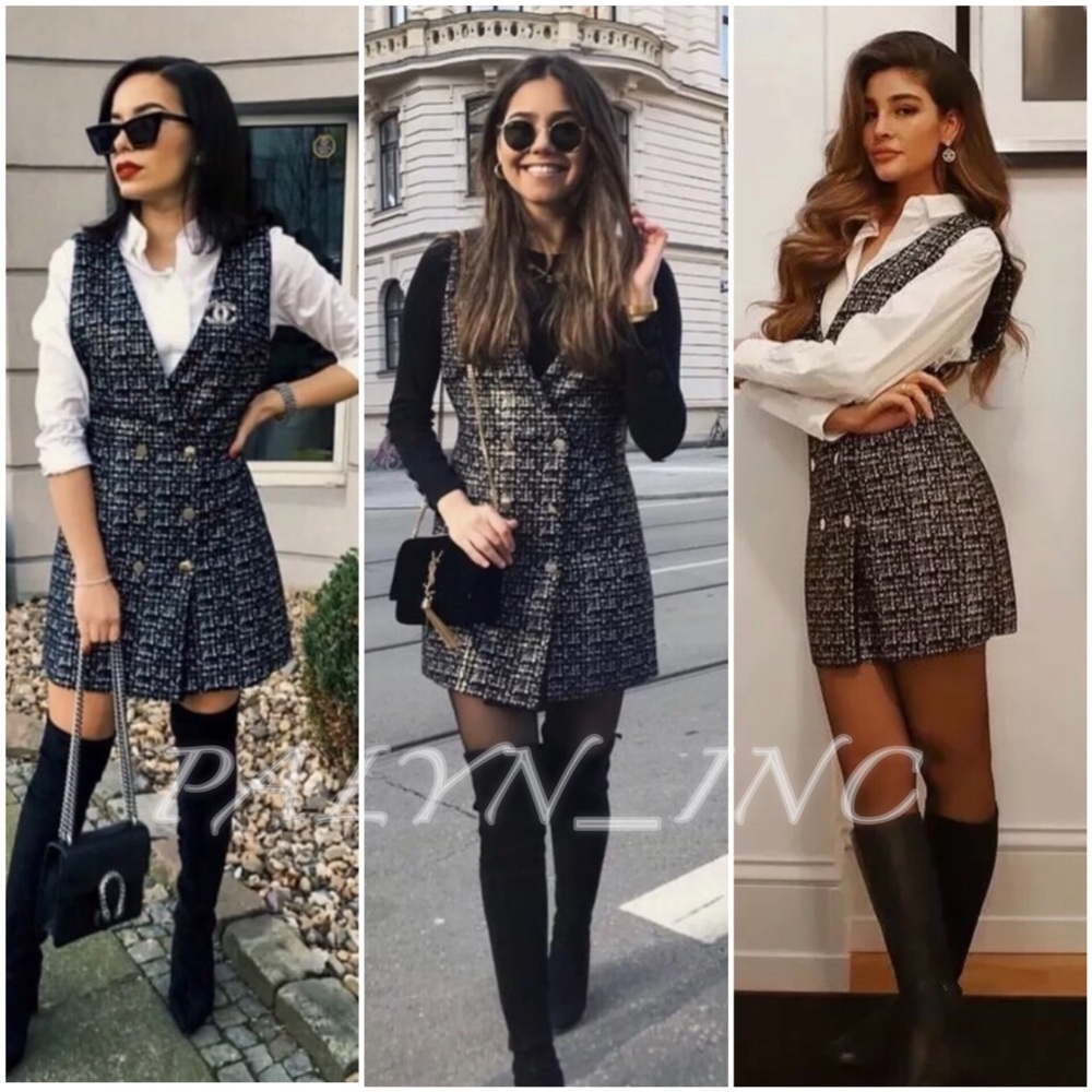 ❤️ZARA FAUX SUEDE PINAFORE DRESS